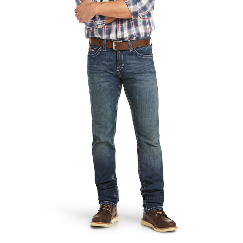 Ariat Jeans Herren - M8 Modern Tekstretch Teller Straight Blau ( FUIYT-2674 )